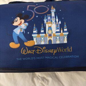 Walt Disney World 50 Anniversary Blue Castle Print Picnic Blanket